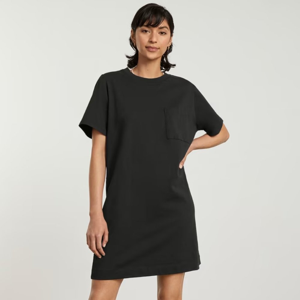 Everlane Black Pocket T-Shirt Dress